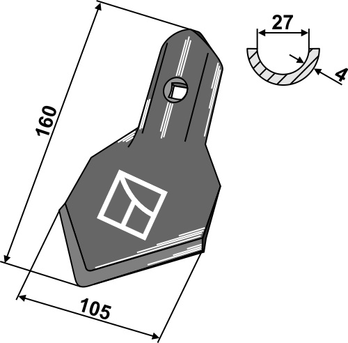 Standard-Schar K45 geeignet für: Kongskilde - Części do grubera