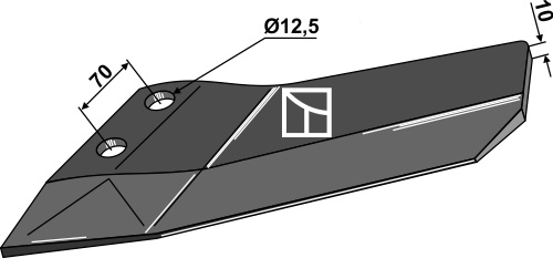 Ersatzflügel - links geeignet für: Kongskilde - Kultivator dele
