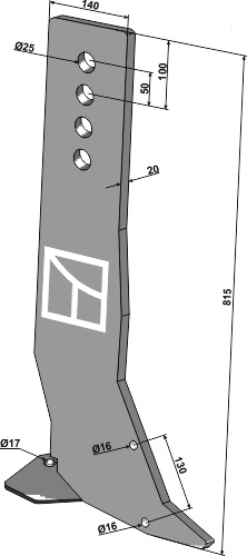 Tiefenlockerer-Zinken Solo Pro-Lift geeignet für: Simba - Cultivator parts 