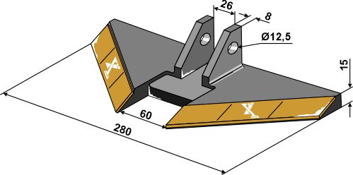 Tiefenlockerer-Flügelschar - Hartmetall geeignet für: 