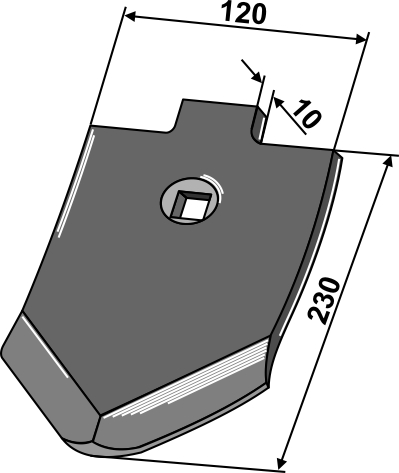 Scharspitze 10mm geeignet für: Kongskilde - Cultivator parts 
