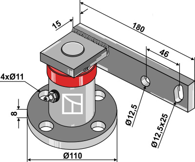 Scheibennabe mit Stiel - linke Ausführung geeignet für: Bearings for disc-hubs