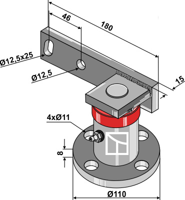 Scheibennabe mit Stiel - rechte Ausführung geeignet für: Bearings for disc-hubs