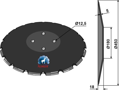 Диски для коротких дисковых борон - NIAUX - Ø450