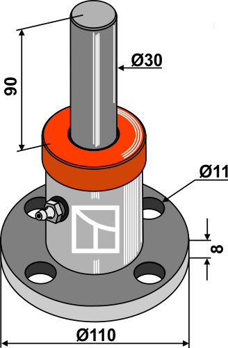 Scheibennabe mit Ø30 Welle geeignet für: Подшипники для дисковых ступиц