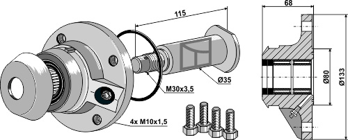 Bearings for coulters NIAUX