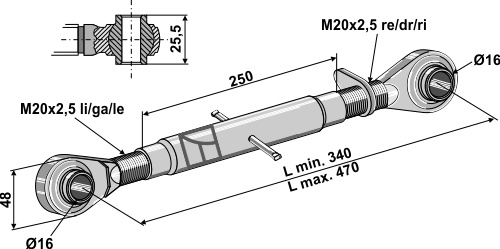 Łączniki górne M20X2,5