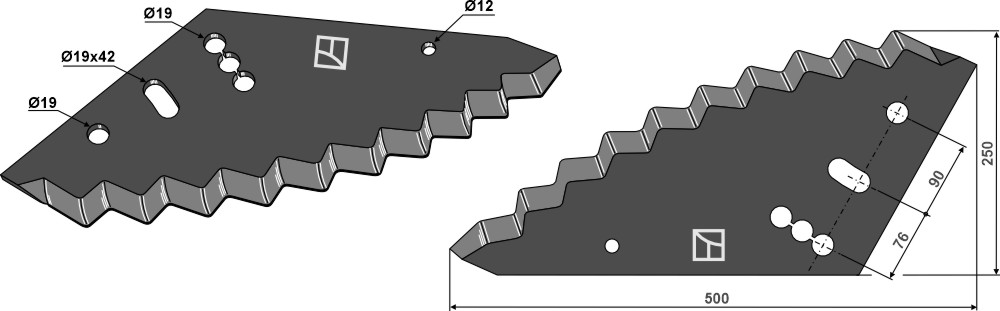 Kverneland - Taarup  Fodermixer knive