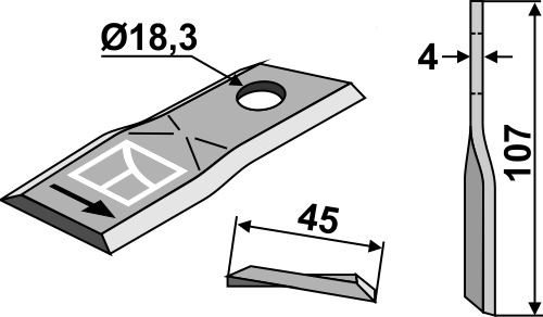 Rotorklinge geeignet für: Kuhn Rotary mower blades
