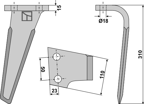 Kreiseleggenzinken, rechte Ausführung geeignet für: Landsberg diente de grada rotativa 