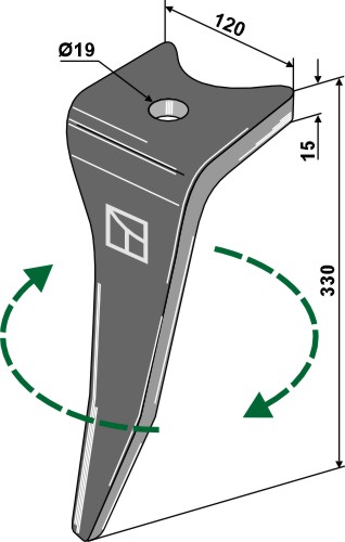 Kreiseleggenzinken, rechte Ausführung geeignet für: Amazone Зуб ротационной бороны