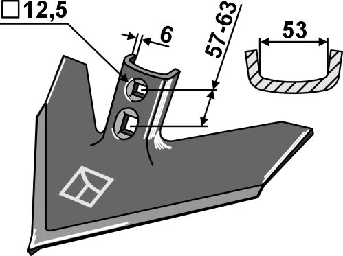 Gänsefußschar 305 x 6