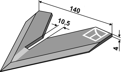 Hackschar 140mm geeignet für: Steketee - Kultivator dele