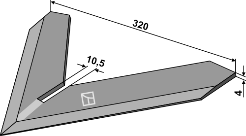 Hackschar 320mm geeignet für: Steketee