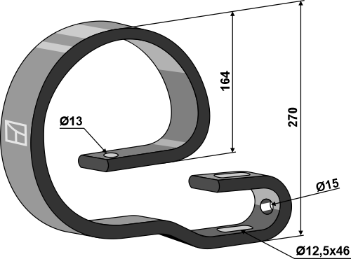Oberfeder 45x12 geeignet für: Hatzenbichler - Grubberteile