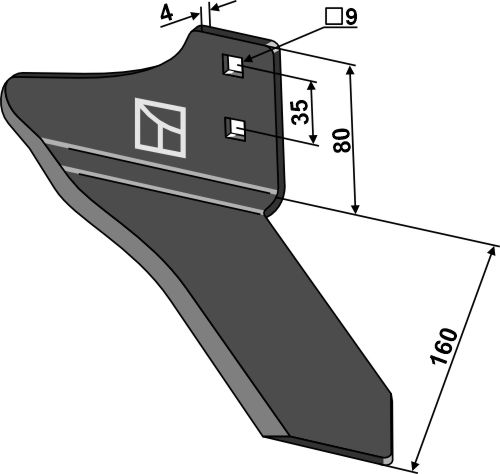 Winkelmesser - links geeignet für: Einböck - Cultivator parts 