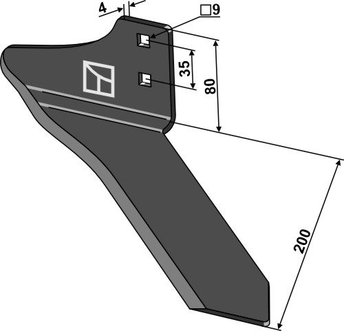 Winkelmesser - links geeignet für: Einböck - Cultivator parts 