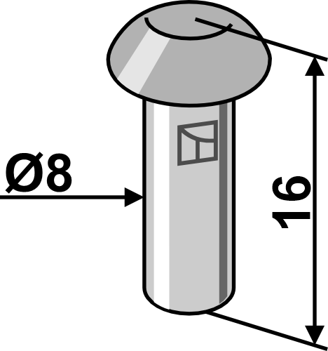 Rundkopfniete Ø8x16