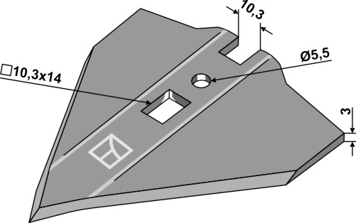 Hackschar 100mm geeignet für: 