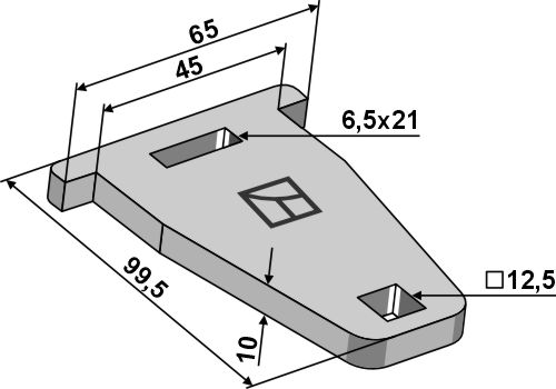 Platte 99,5x10x65 geeignet für: Köckerling Zubehör für Kultureggenzinken