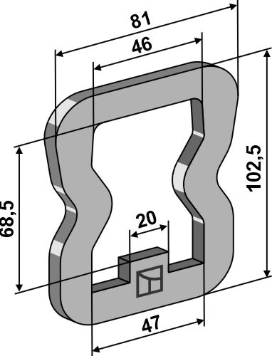 Platte 102,5x8x81 geeignet für: Köckerling Zubehör für Kultureggenzinken
