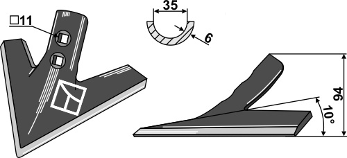 Cultivatorbeitels