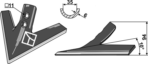 Cultivatorbeitels