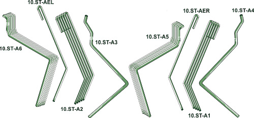 Striegelzinken - Satz - Exaktstriegel II geeignet für: Amazone Following tine