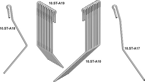 Striegelzinken - Satz - Exaktstriegel III geeignet für: Amazone Following tine