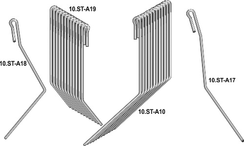 Striegelzinken - Satz - Exaktstriegel III geeignet für: Amazone Muelles de rastra para sembradoras