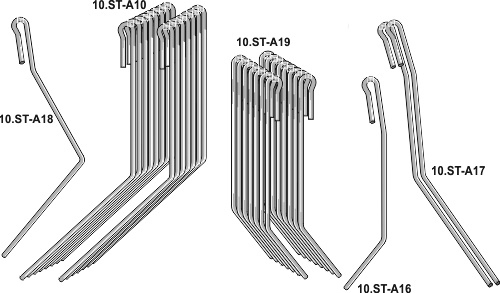 Striegelzinken - Satz - Exaktstriegel III geeignet für: Amazone Muelles de rastra para sembradoras