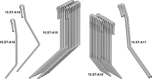 Striegelzinken - Satz - Exaktstriegel III geeignet für: Amazone Muelles de rastra para sembradoras
