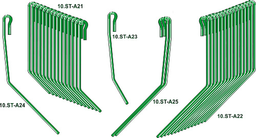 Striegelzinken - Satz - Exaktstriegel III S AVANT geeignet für: Amazone Following tine