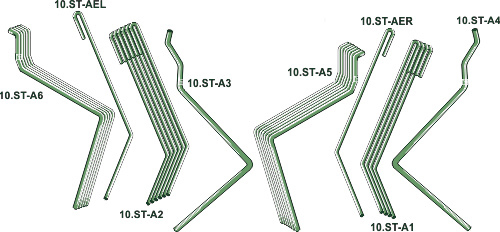 Striegelzinken - Satz - Exaktstriegel II geeignet für: Amazone Following tine