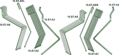 Striegelzinken - Satz - Exaktstriegel II geeignet für: Amazone Following tine