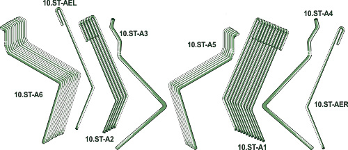 Striegelzinken - Satz - Exaktstriegel II geeignet für: Amazone Following tine