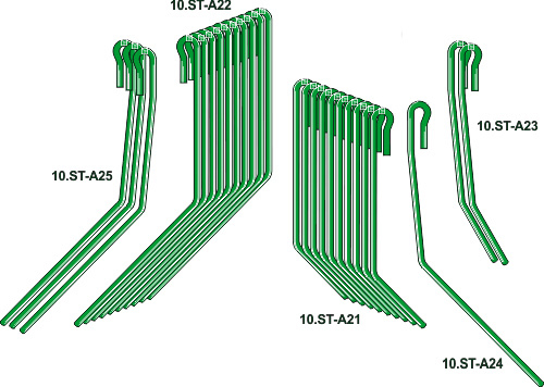 Striegelzinken - Satz Exaktstriegel III S geeignet für: Amazone Muelles de rastra para sembradoras