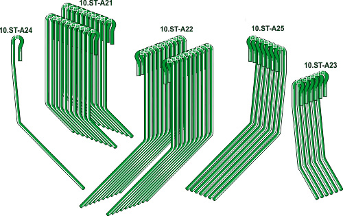 Striegelzinken - Satz Exaktstriegel III S geeignet für: Amazone Muelles de rastra para sembradoras