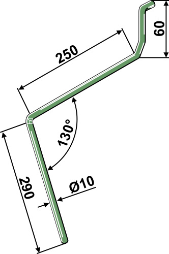 Striegelzinken, rechte Ausführung geeignet für: Amazone Muelles de rastra para sembradoras