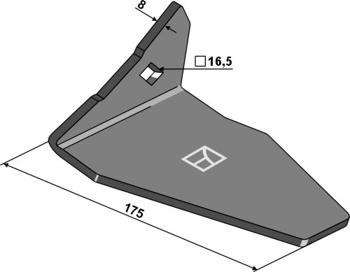 Flügelschar 175mm - links