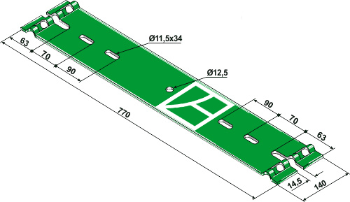 Blattfeder - 770 geeignet für: Kverneland