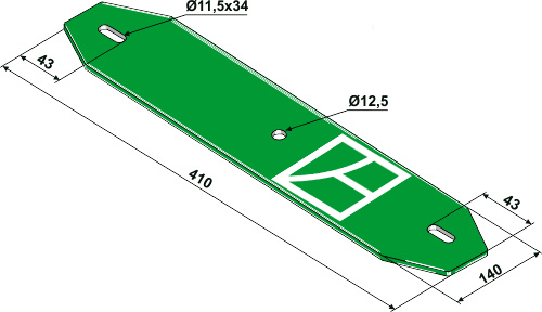 Blattfeder - 410 geeignet für: Kverneland