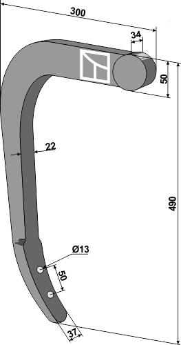 Cultivators shanks - 490mm