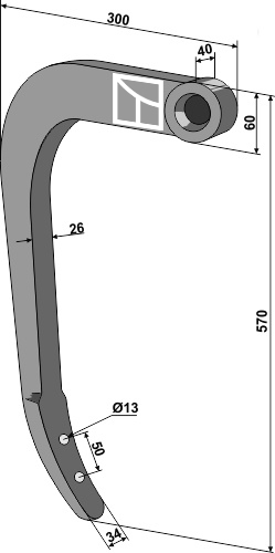 Cultivators shanks - 570mm