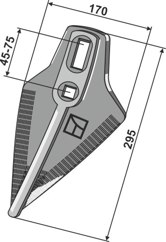 Gänsefußschar 295x9 - Hartmetallbeschichtet geeignet für: Amazone / BBG