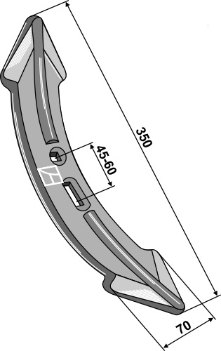 Various sweeps for cultivators shanks