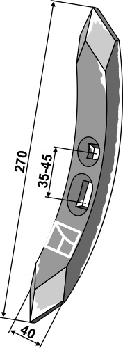 Grubberschar 270mm geeignet für: Rabe - Grubberteile