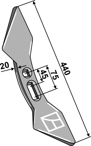 Doppelherzschar 440mm