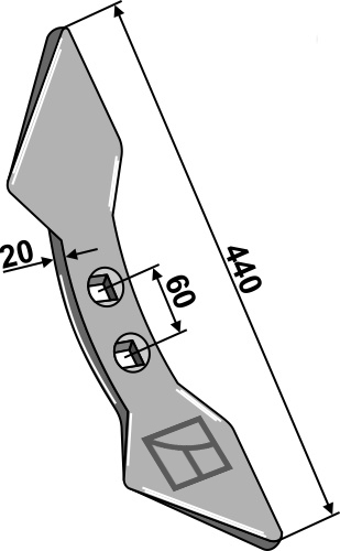 Doppelherzschar 440mm