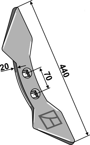 Doppelherzschar 440mm